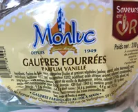 Gaufres fourrées parfum vanille