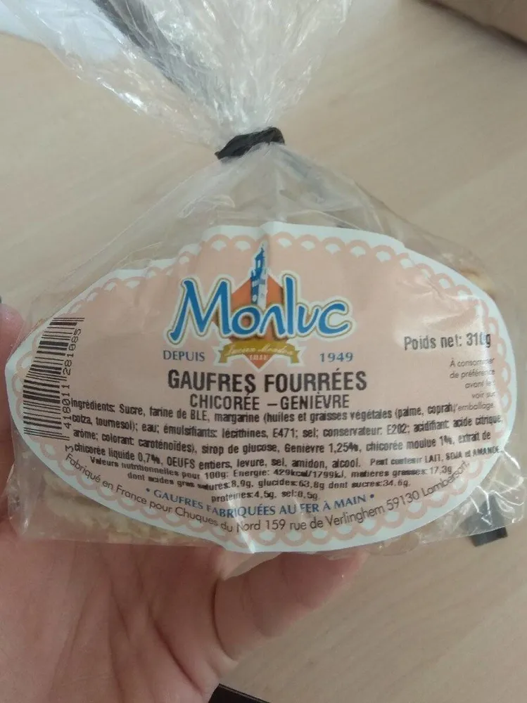 Gaufres fourrées monluc