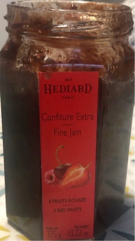 Confiture extra 3 fruits rouges