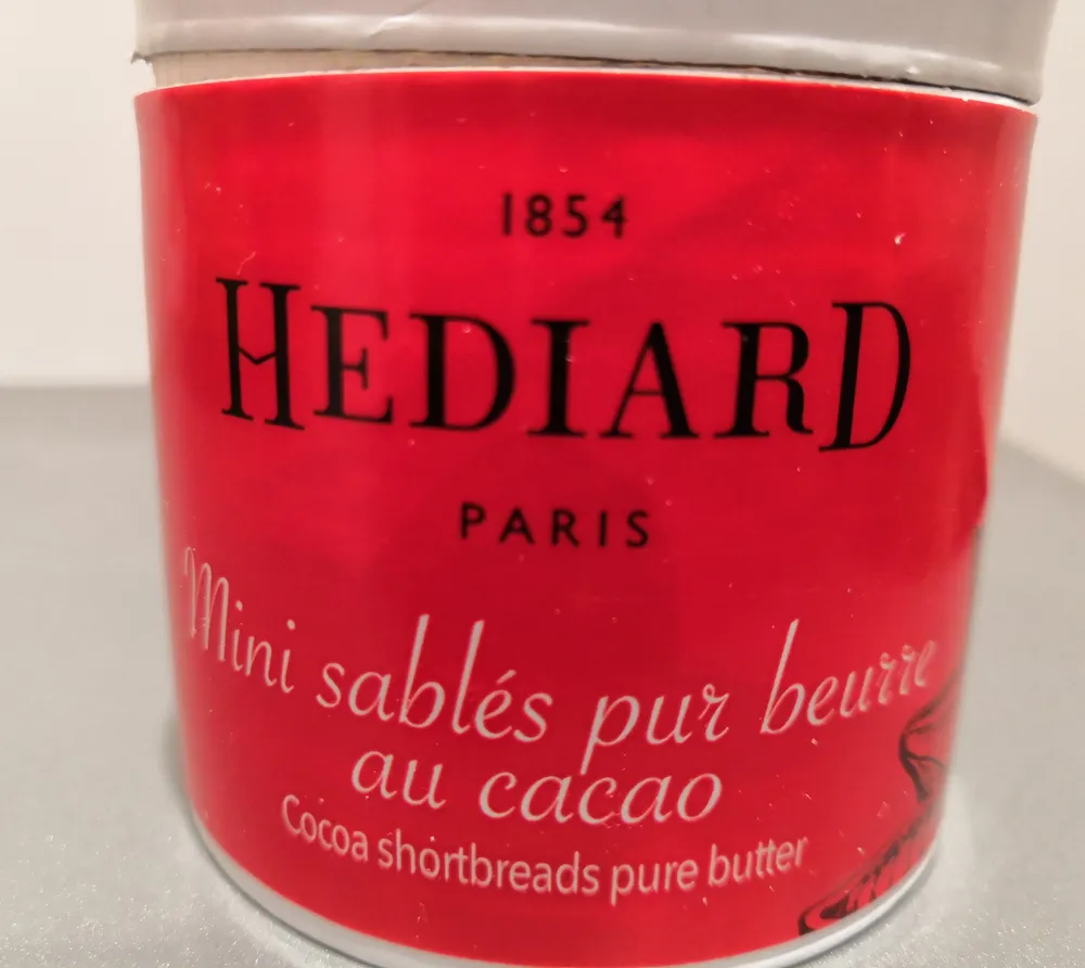 1854 hediard paris mini sablés pur beurre au cacao