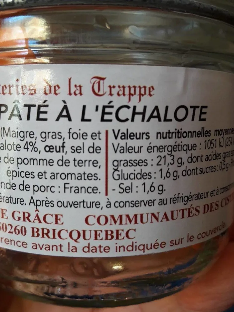 Pâté à l'échalote, 180 g