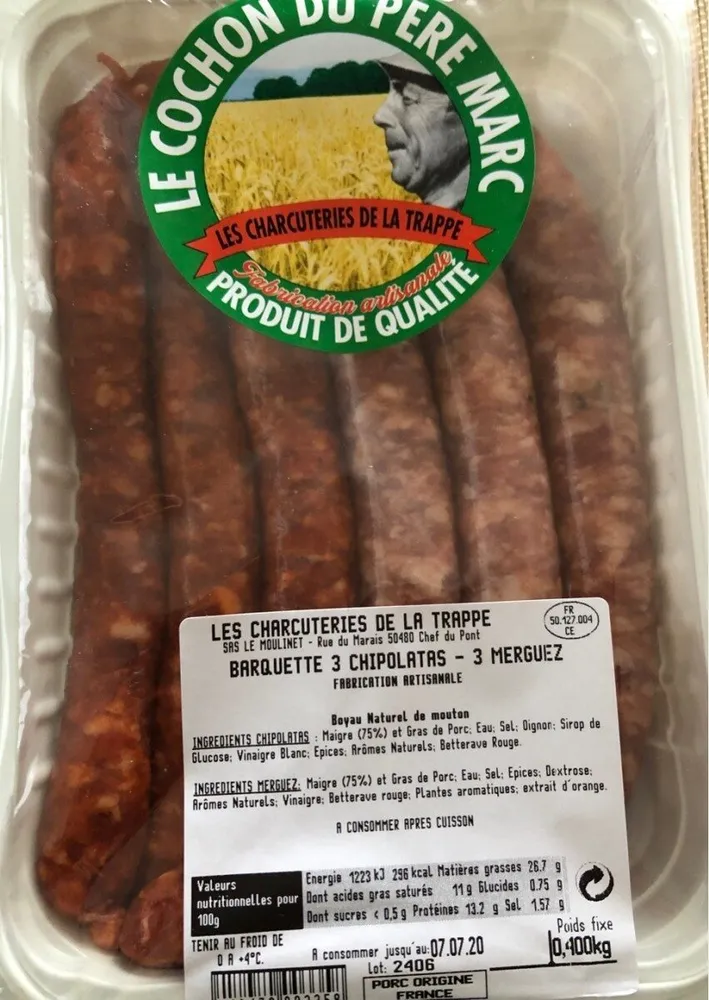 3 chipolatas 3 merguez