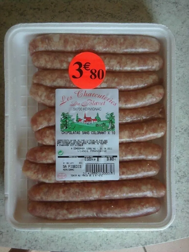 Chipolatas BLAVET, 10 pieces