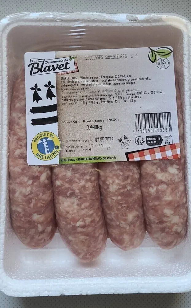 Saucisses supérieures