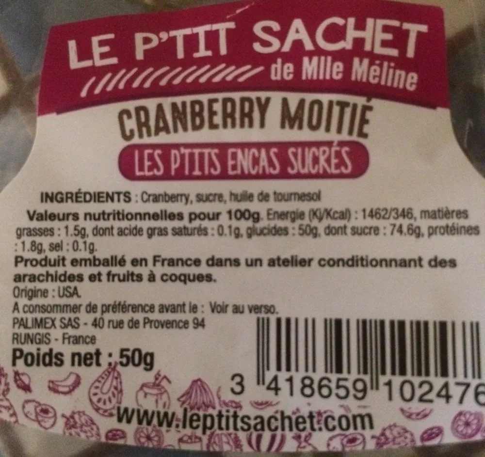 Cranberry moitié