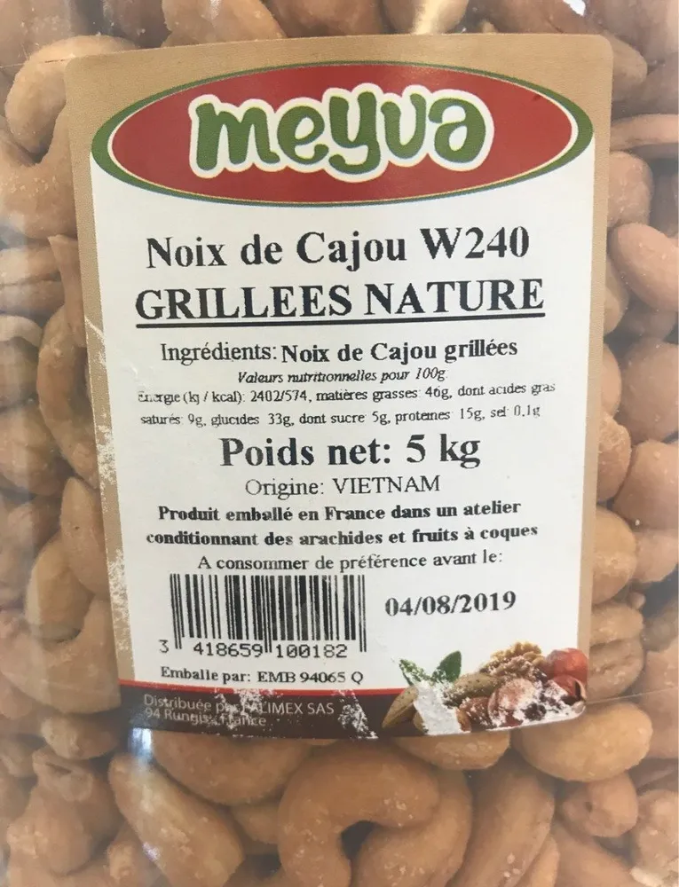 Noix de Cajou Grillées Nature