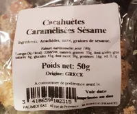 Cacahuètes caramélisées sésame