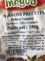 Marrons precuits