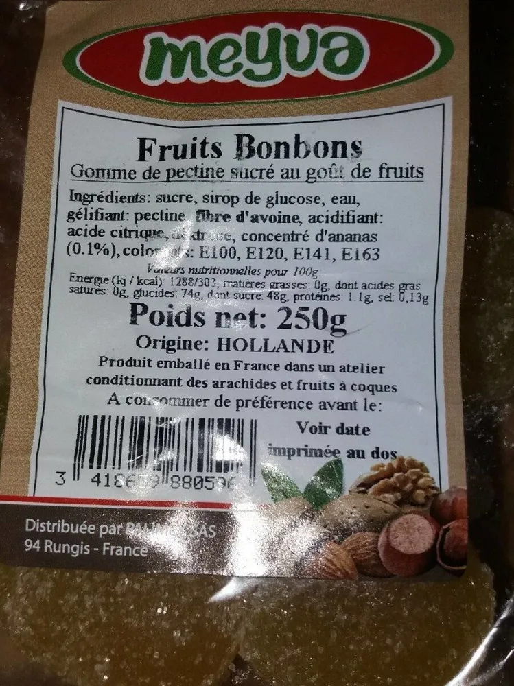 Fruits bonbons