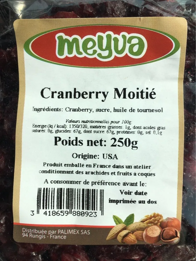 Cranberry moitié