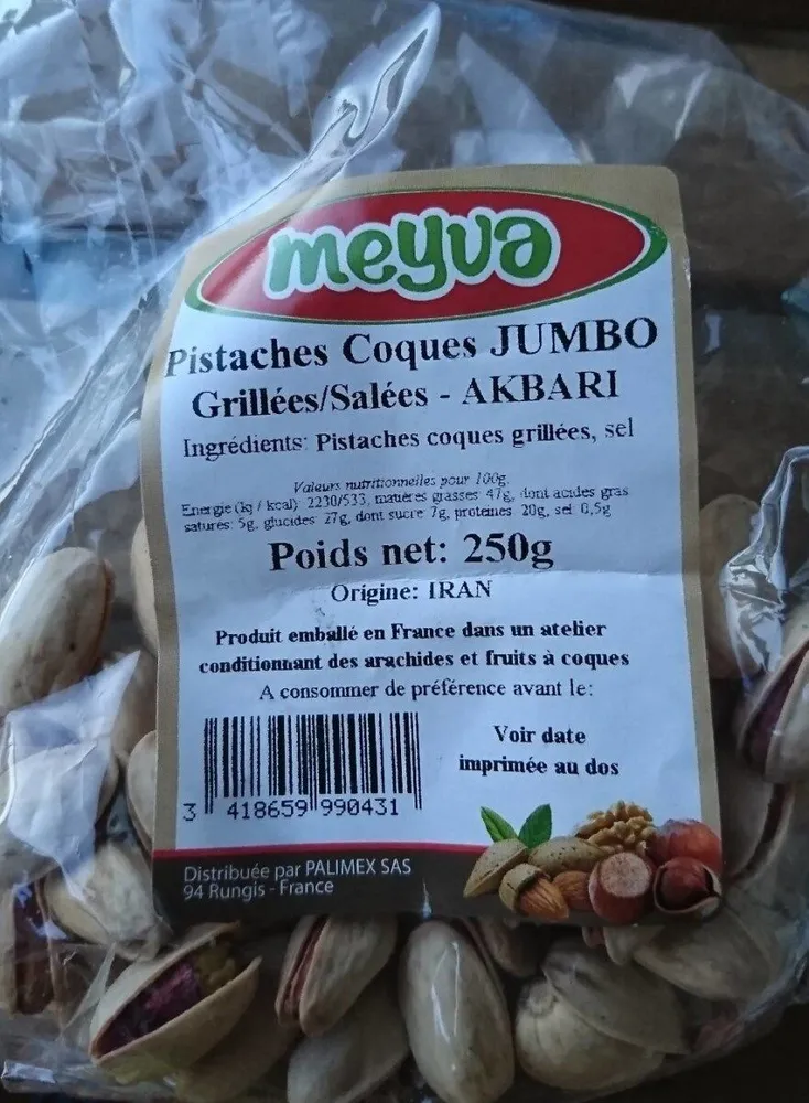 Pistaches coques JUMBO grillées salées