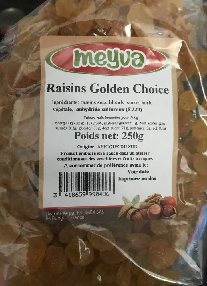 Raisins golden choice