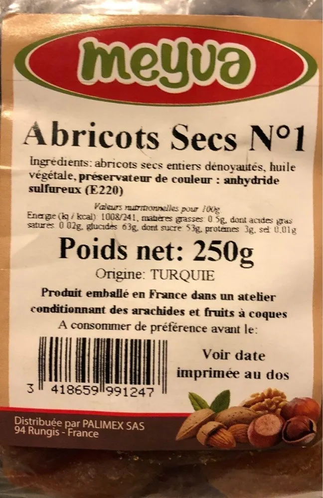 Abricots secs