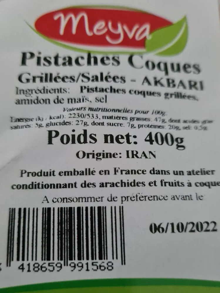 Pistaches  coques