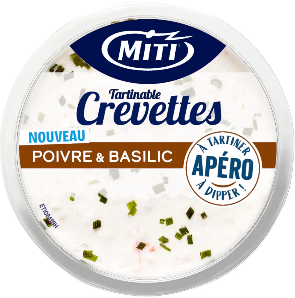 Tartinable crevettes poivre & basilic - 115g - Frais