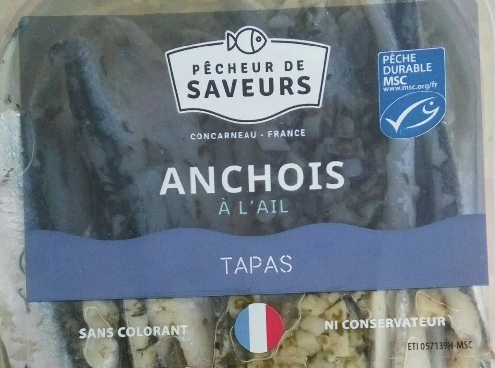 Filets anchois marinés ail et persil