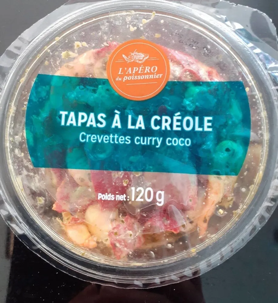 Tapas a la creole crevette coco curry