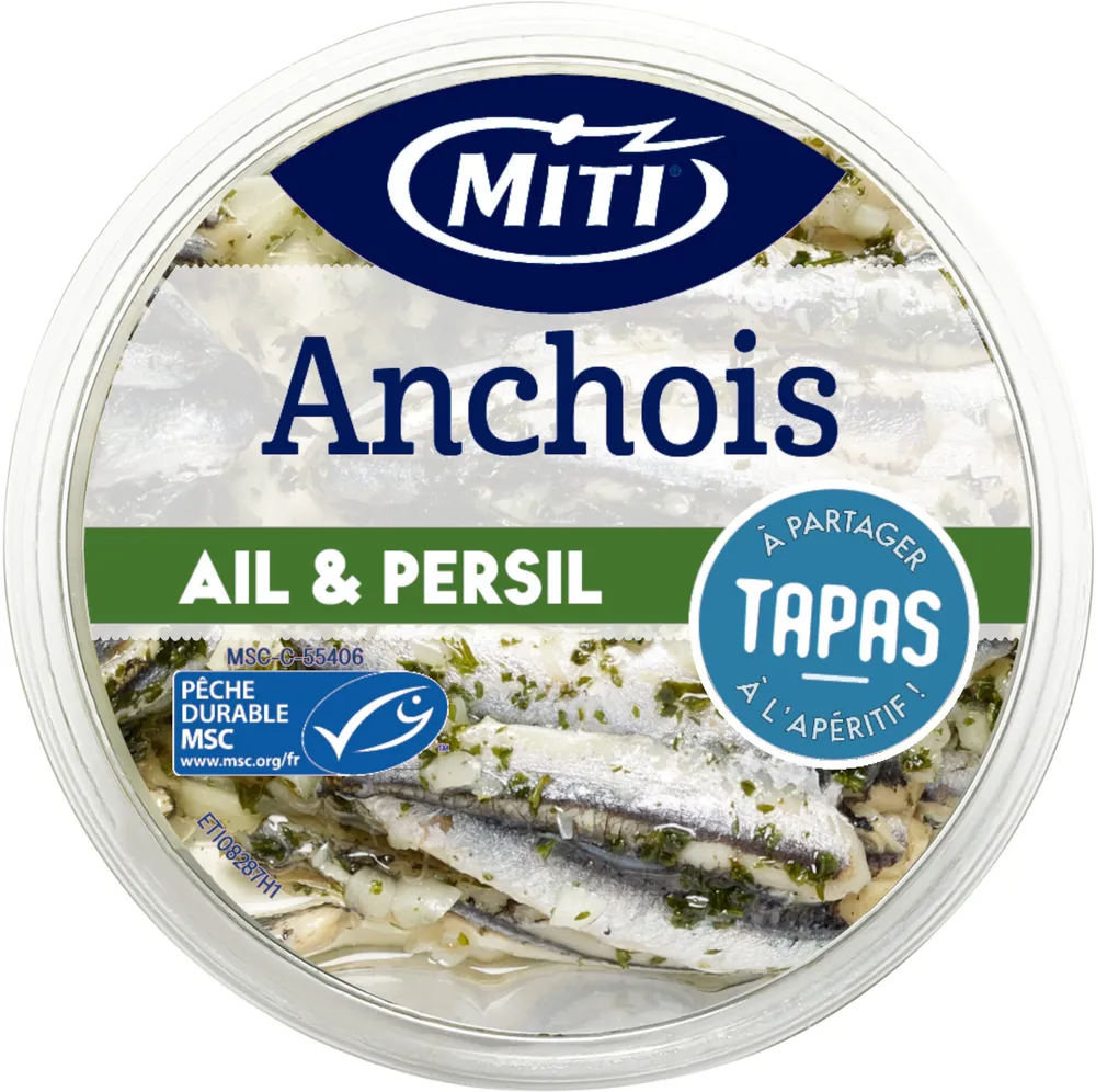 Anchois MSC ail & persil - 120g - Frais