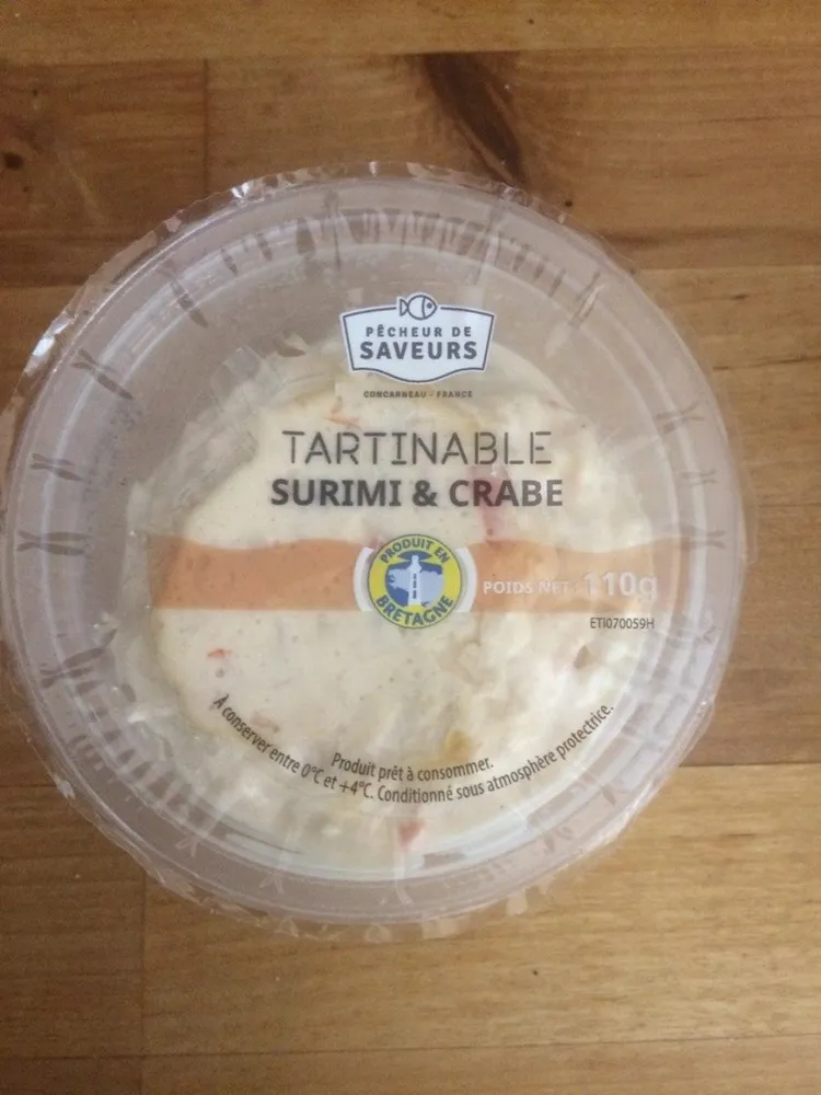 Tartinable surimi et crabe