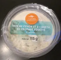 Thon au citron et à l'aneth, au fromage fouetté