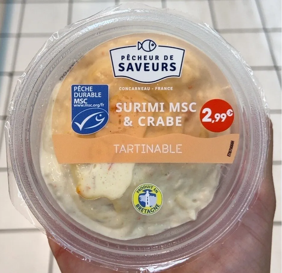 Surimi msc et crabe