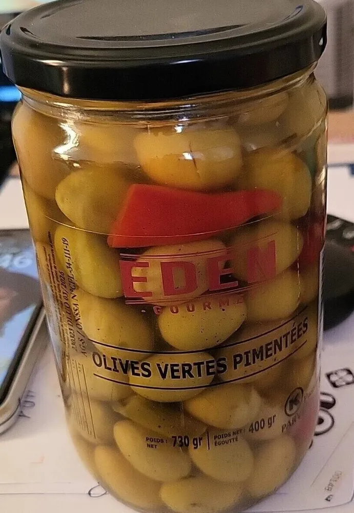 Olives vertes pigmentées