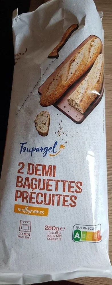 2 demi baguettes precuites
