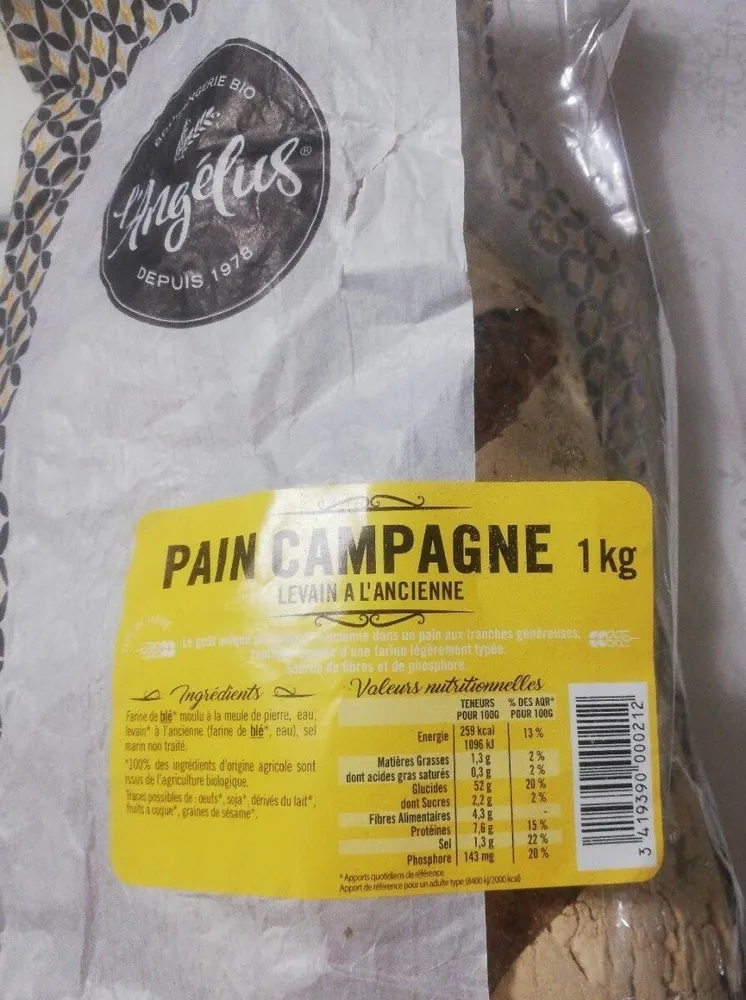 Pain campagne levain à l'ancienne