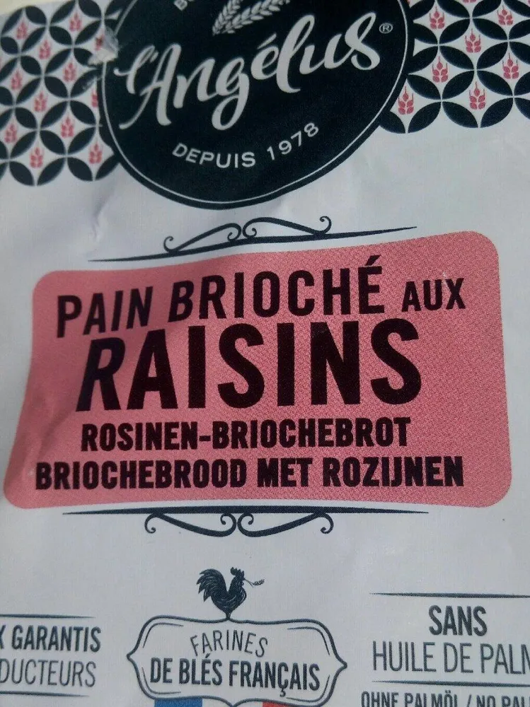 Pain brioché aux raisins