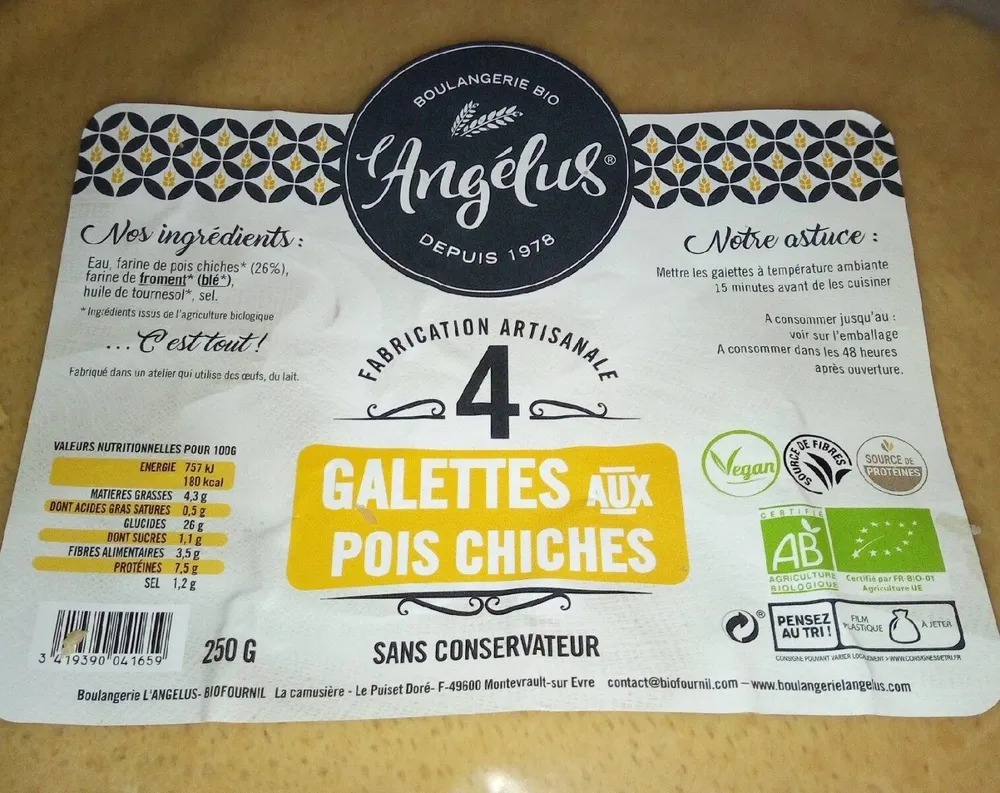 Galettes aux pois chiches