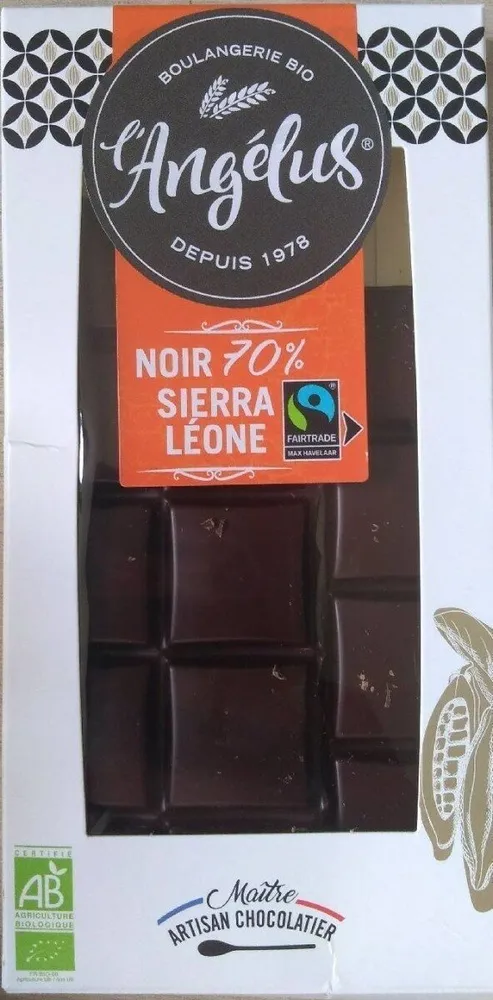 Chocolat noir 70 % sierra léone