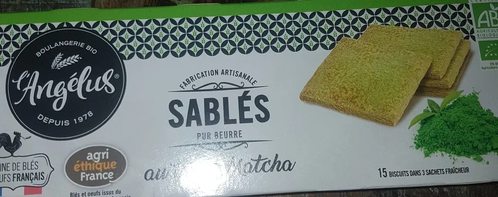 Sablés au thé Matcha