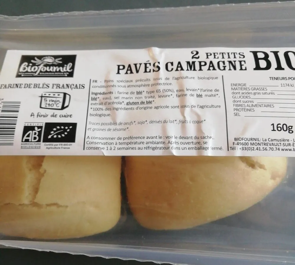 Pavé de campagne bio
