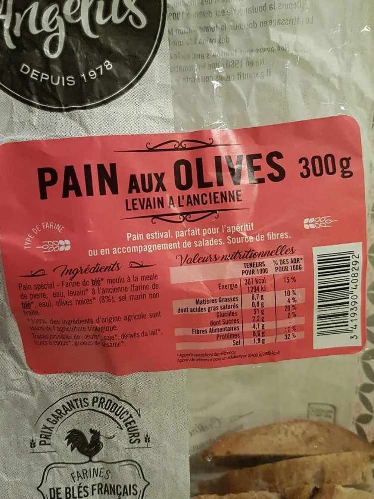 Pain aux olives levain à l'ancienne