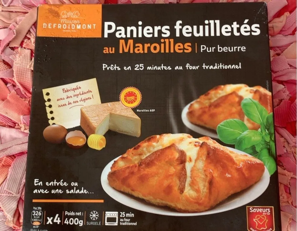 Paniers feuilletés au maroilles