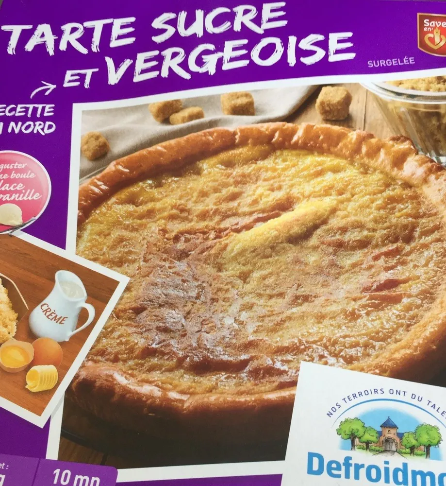 Tarte sucre et vergeoise