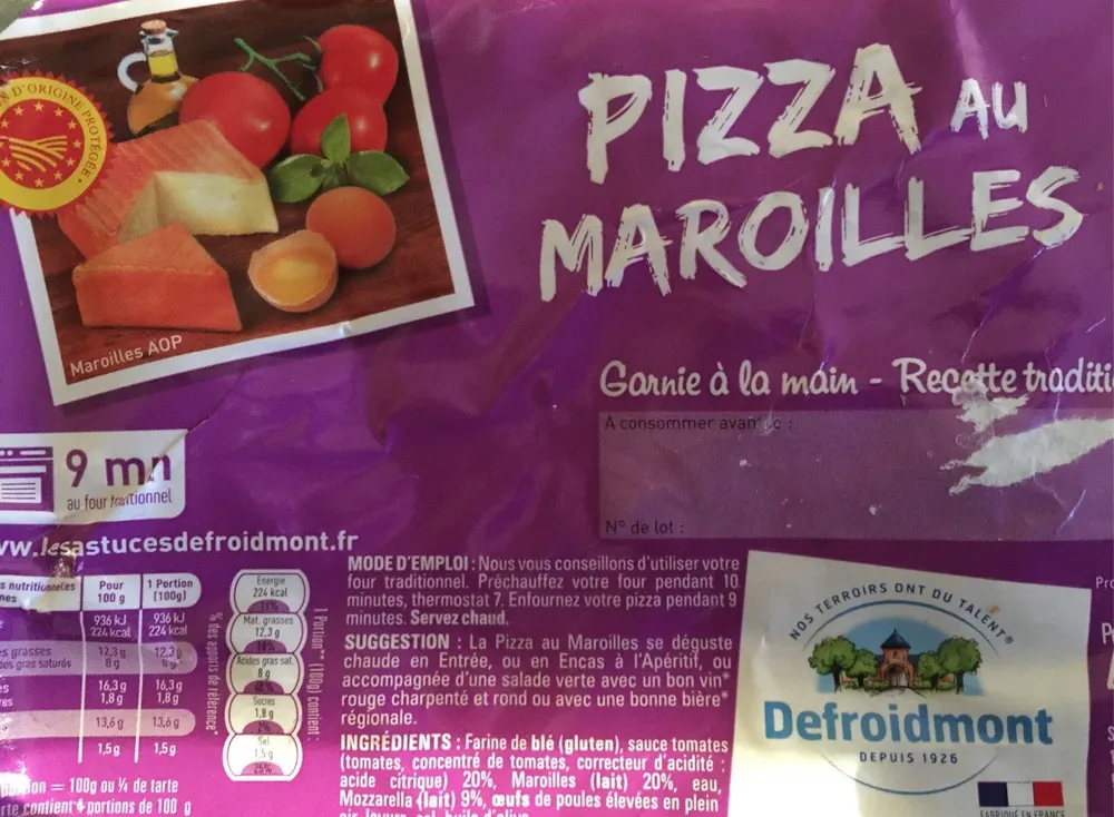 Pizza au Maroilles