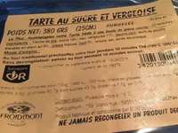 Tarte au Sucre et Vergeoise