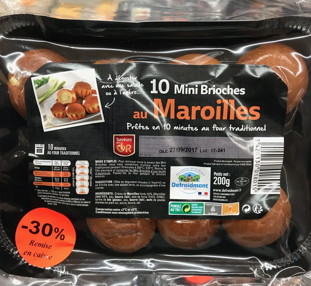 10 Mini Brioches au Maroilles