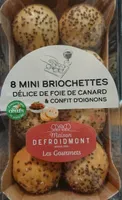 8 mini briochettes délice de foie gras & confit d'oignons