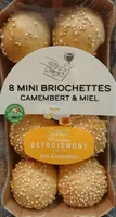 8 mini briochettes camembert & miel