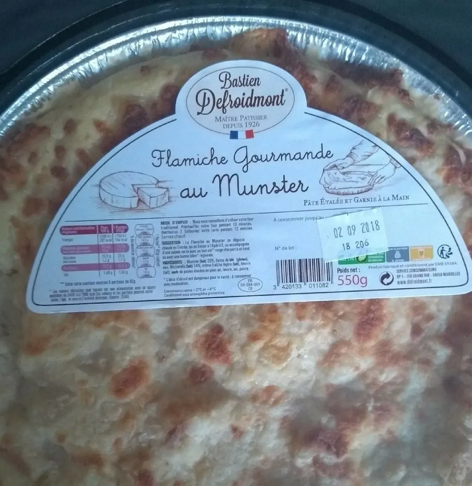 Flamiche gourmande au Munster