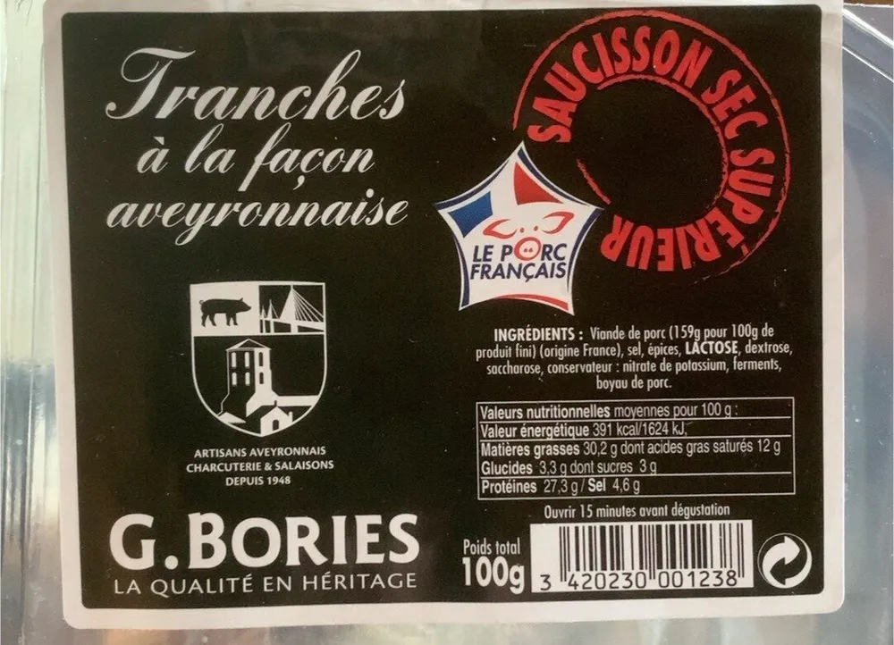 Tranches saucisson