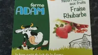 Yaourt fermier fraise rhubarbe