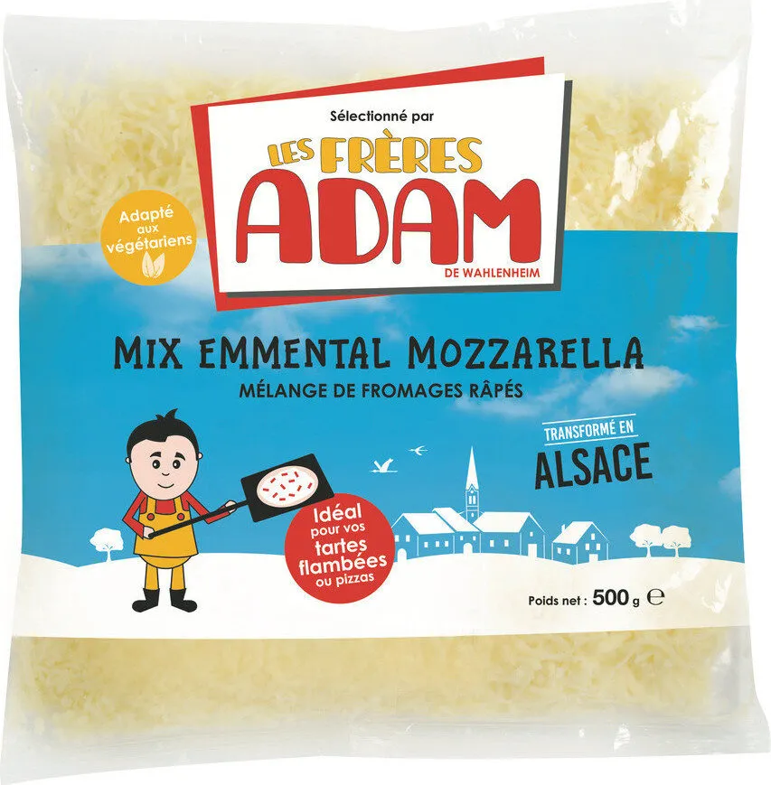 Mix  fromages râpés Emmental Mozzarella