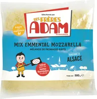 Mix  fromages râpés Emmental Mozzarella