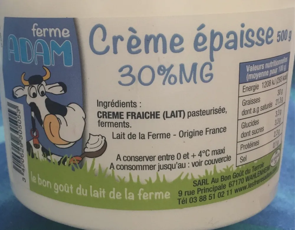 Crème épaisse 30% MG