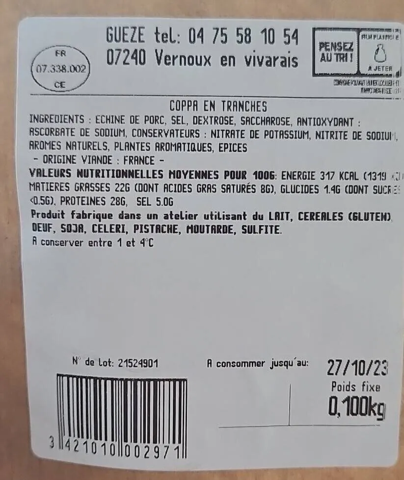 Coppa en Vivarais