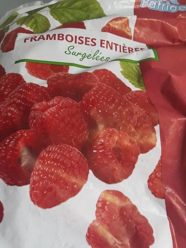 Framboises entières surgelées