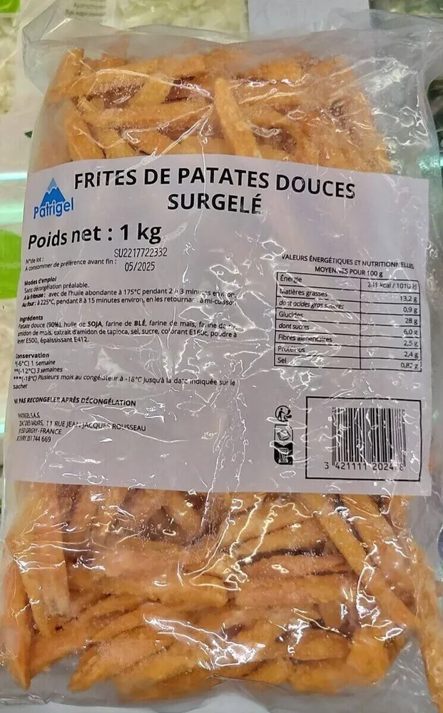 Frites patates douces